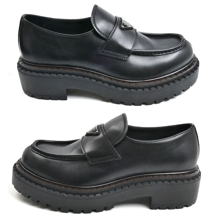 PRADA プラダ トライアングルロゴ ローファー ブラック 2DE148 070 F0002 
7 メンズ【中古】【美品】