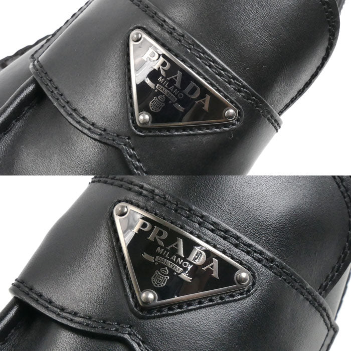 PRADA プラダ トライアングルロゴ ローファー ブラック 2DE148 070 F0002 
7 メンズ【中古】【美品】