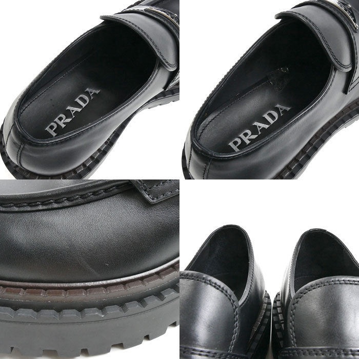 PRADA プラダ トライアングルロゴ ローファー ブラック 2DE148 070 F0002 
7 メンズ【中古】【美品】