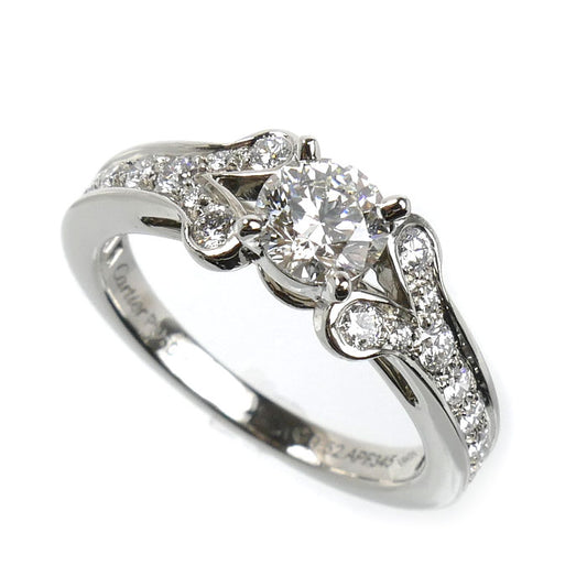 CARTIER カルティエ Pt950プラチナ バレリーナ ソリテール リング・指輪 N4196950 ダイヤモンド0.52ct 9.5号 50 5.4g レディース【中古】