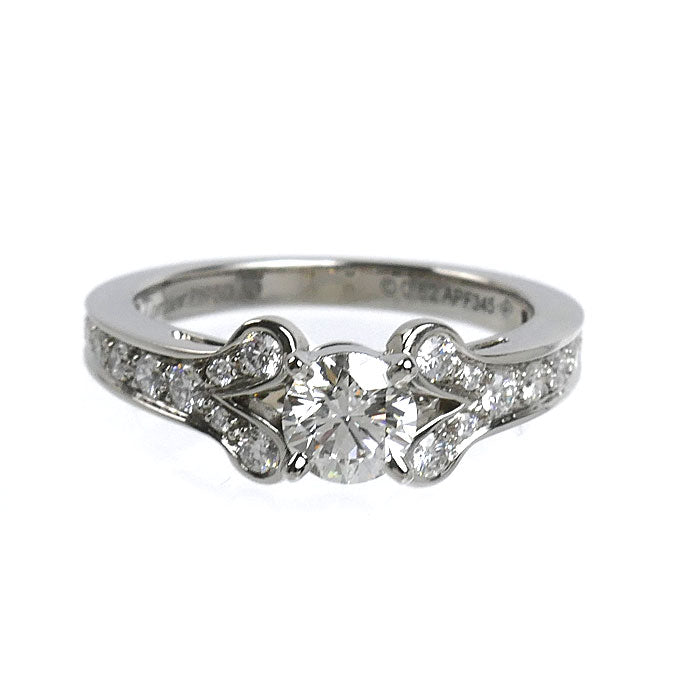 CARTIER カルティエ Pt950プラチナ バレリーナ ソリテール リング・指輪 N4196950 ダイヤモンド0.52ct 9.5号 50 5.4g レディース【中古】
