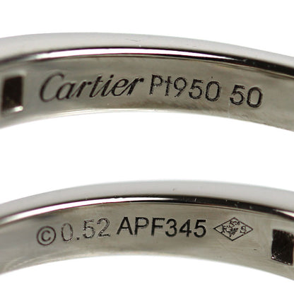 CARTIER カルティエ Pt950プラチナ バレリーナ ソリテール リング・指輪 N4196950 ダイヤモンド0.52ct 9.5号 50 5.4g レディース【中古】