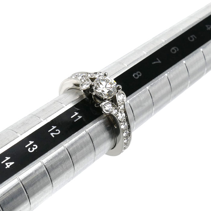 CARTIER カルティエ Pt950プラチナ バレリーナ ソリテール リング・指輪 N4196950 ダイヤモンド0.52ct 9.5号 50 5.4g レディース【中古】