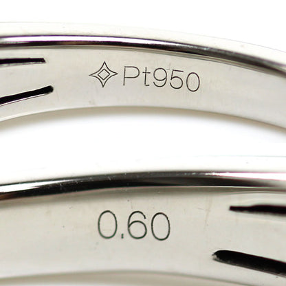 GSTV Pt950プラチナ リング・指輪 ダイヤモンド0.60ct 13号 6.6g レディース【中古】
