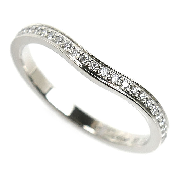 CARTIER カルティエ Pt950プラチナ バレリーナ カーブ ウエディング リング・指輪 B4093050 ダイヤモンド 10号 50 2.7g レディース【中古】