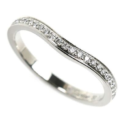 CARTIER カルティエ Pt950プラチナ バレリーナ カーブ ウエディング リング・指輪 B4093050 ダイヤモンド 10号 50 2.7g レディース【中古】
