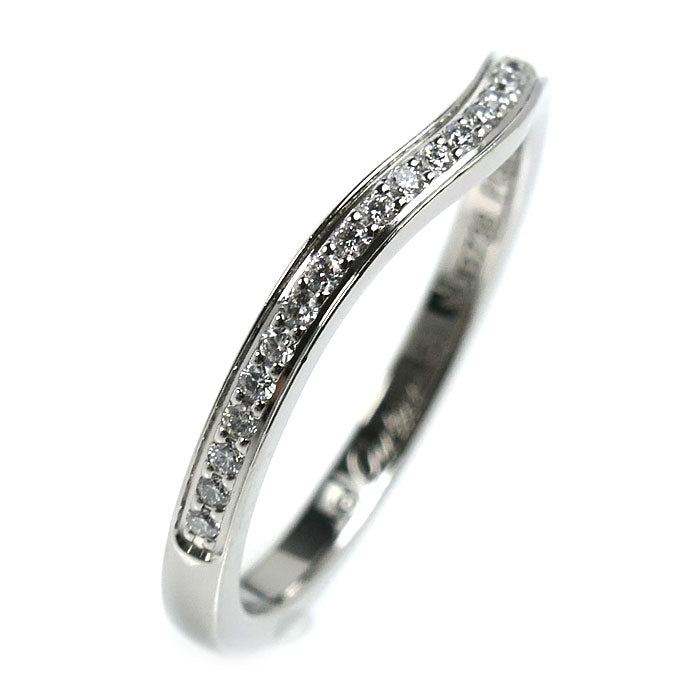 CARTIER カルティエ Pt950プラチナ バレリーナ カーブ ウエディング リング・指輪 B4093050 ダイヤモンド 10号 50 2.7g レディース【中古】