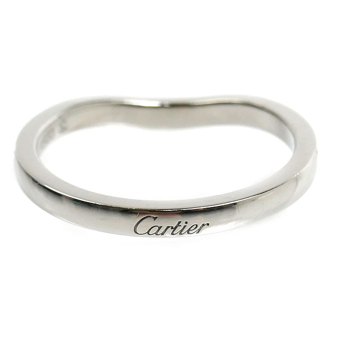 CARTIER カルティエ Pt950プラチナ バレリーナ カーブ ウエディング リング・指輪 B4093050 ダイヤモンド 10号 50 2.7g レディース【中古】