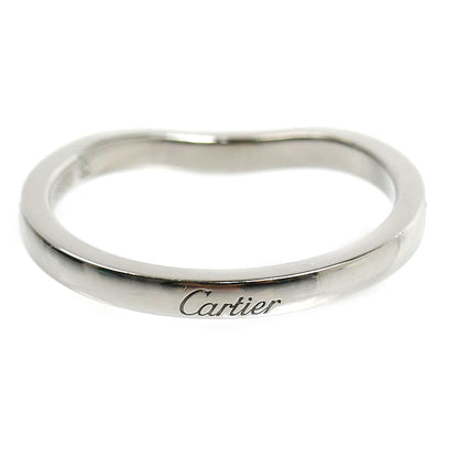 CARTIER カルティエ Pt950プラチナ バレリーナ カーブ ウエディング リング・指輪 B4093050 ダイヤモンド 10号 50 2.7g レディース【中古】