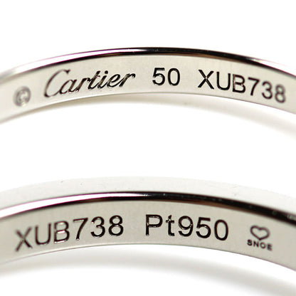 CARTIER カルティエ Pt950プラチナ バレリーナ カーブ ウエディング リング・指輪 B4093050 ダイヤモンド 10号 50 2.7g レディース【中古】