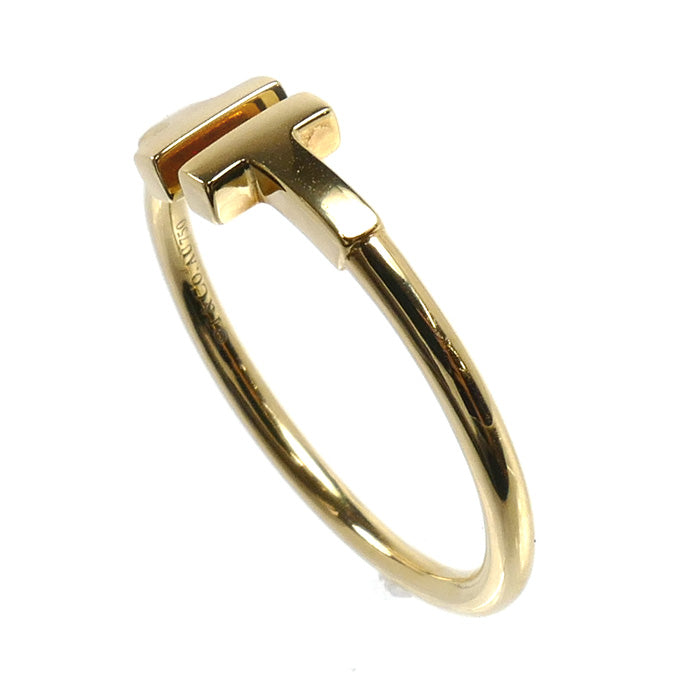 TIFFANY&Co. ティファニー K18YG イエローゴールド Tワイヤー リング・指輪 60147358 18号 3.5g ユニセックス【中古】