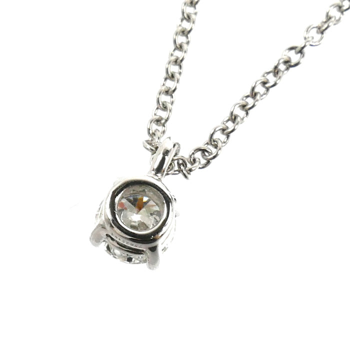 TIFFANY&Co. ティファニー Pt950プラチナ ソリティア ネックレス ダイヤモンド0.22ct 2.3g 40.5cm レディース【中古】