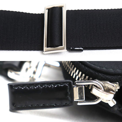 PRADA プラダ Re-Nylon サフィアーノレザー ショルダーバッグ ブラック 2VH130 RFID レディース【中古】