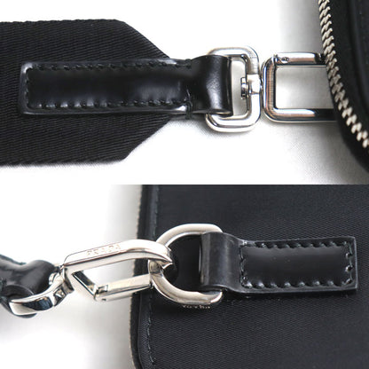 PRADA プラダ Re-Nylon サフィアーノレザー ショルダーバッグ ブラック 2VH130 RFID レディース【中古】