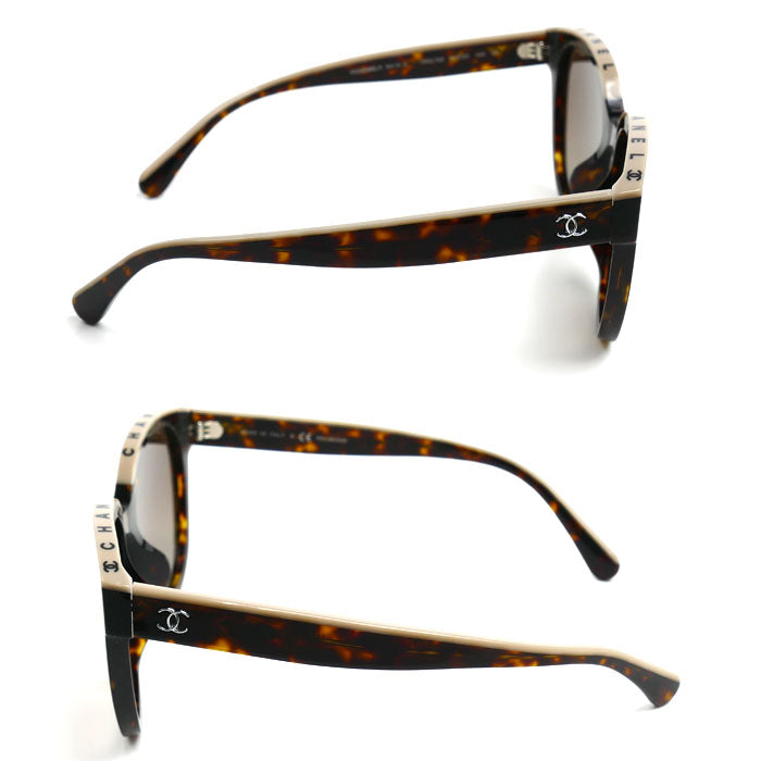 CHANEL シャネル バタフライ シェイプ サングラス ダークトータス/ベージュ A71339 5414-A C.1682/S9 54□20 140 3P レディース【中古】