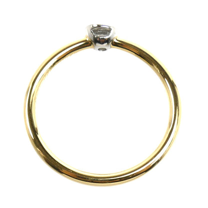 TIFFANY&Co. ティファニー K18YG イエローゴールド Pt950プラチナ ビゼット リング・指輪 ダイヤモンド 9.5号 1.9g レディース【中古】【美品】