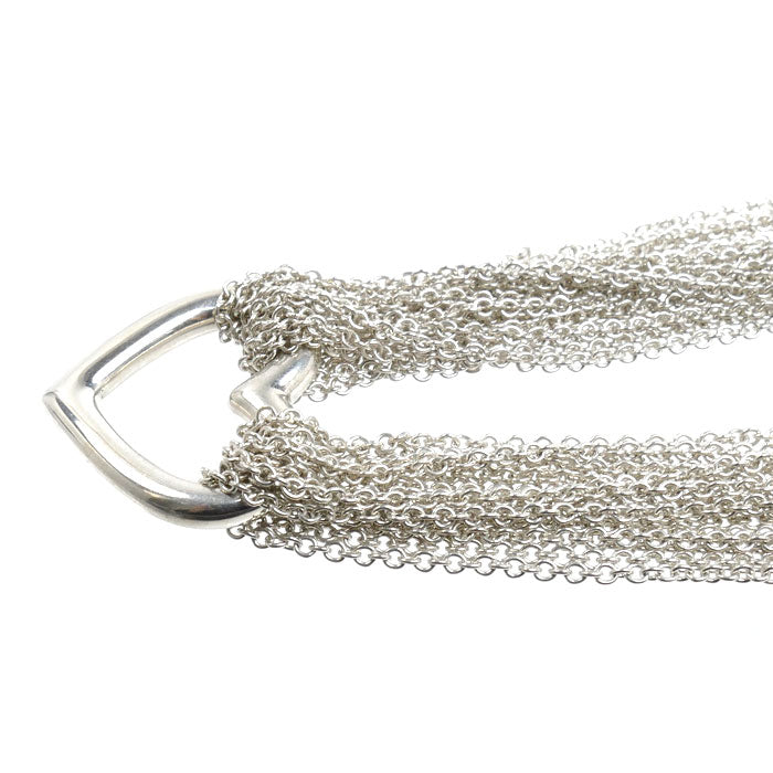 TIFFANY&Co. ティファニー シルバー925 オープンハート トグル ネックレス 51.6g 40cm レディース【中古】