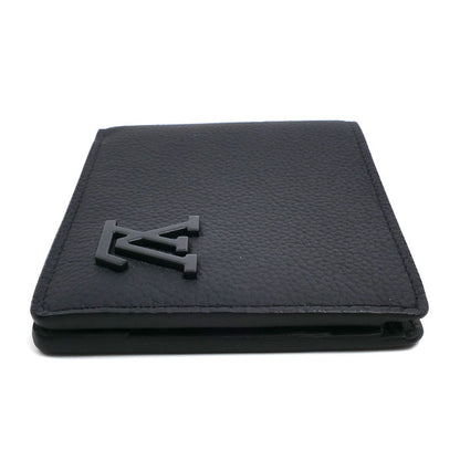 LOUIS VUITTON ルイ・ヴィトン ポルトフォイユ・ミュルティプル 二つ折り財布 アエログラム ブラック M69829 IC メンズ【中古】【美品】