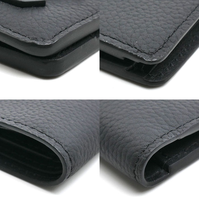 LOUIS VUITTON ルイ・ヴィトン ポルトフォイユ・ミュルティプル 二つ折り財布 アエログラム ブラック M69829 IC メンズ【中古】【美品】