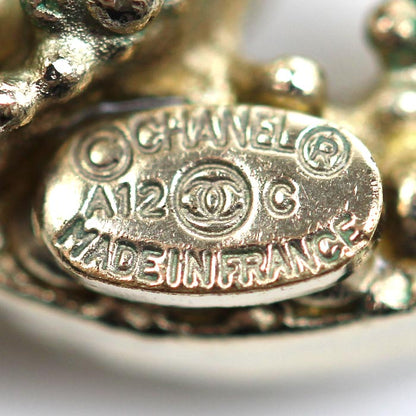 CHANEL シャネル GP ココマーク ラインストーン イヤリング 9.8g レディース【中古】