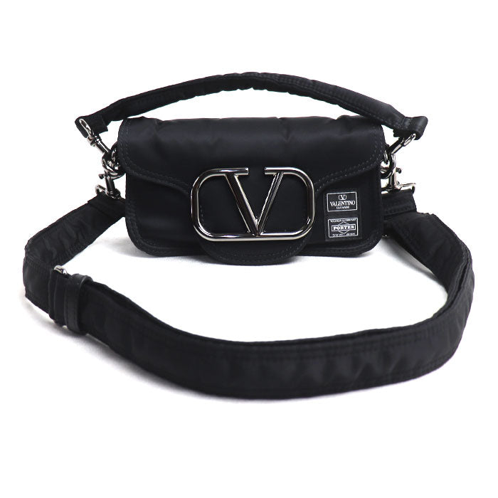 PORTER ポーター VALENTINO x PORTER LOCO(S) ハンドバッグ ブラック 381-06215 レディース【中古】【美品】