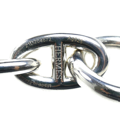 HERMES エルメス シルバー925 シューヌ ダンクル TGM 9コマ ブレスレット 91g レディース【中古】