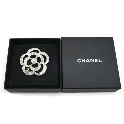 CHANEL シャネル メタル ココマーク カメリア ブローチ ABF233 ラインストーン フェイクパール レディース【中古】【美品】