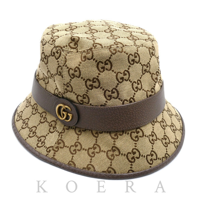 GUCCI グッチ フェドラ ハット ベージュ/ブラウン 576587 4HG62 2564 M/58 ユニセックス【中古】【美品】