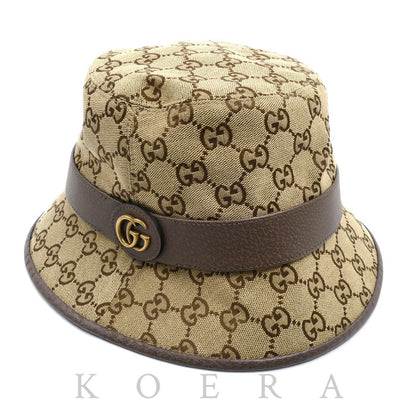 GUCCI グッチ フェドラ ハット ベージュ/ブラウン 576587 4HG62 2564 M/58 ユニセックス【中古】【美品】