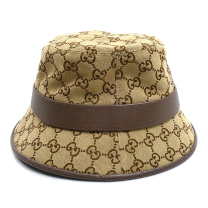 GUCCI グッチ フェドラ ハット ベージュ/ブラウン 576587 4HG62 2564 M/58 ユニセックス【中古】【美品】