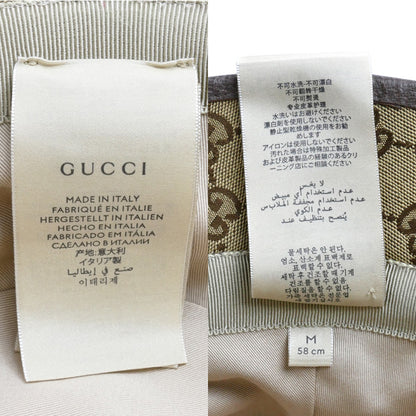 GUCCI グッチ フェドラ ハット ベージュ/ブラウン 576587 4HG62 2564 M/58 ユニセックス【中古】【美品】