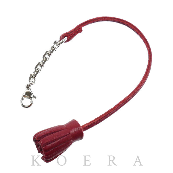 HERMES エルメス カルメンチータ グラン ポンポン 17 キーホルダー レッド バッグチャーム/ブックチャーム ユニセックス【中古】【美品】