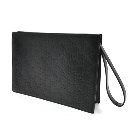 CELINE セリーヌ トリオンフ クラッチバッグ ブラック 10N823FQD メンズ【中古】【美品】