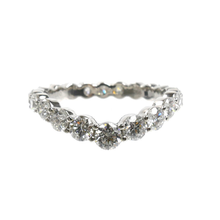 HARRY WINSTON ハリーウィンストン Pt950プラチナ トゥルーリー バンド リング・指輪 WBDPRDVBFT ダイヤモンド 9号 3.3g レディース【中古】【美品】