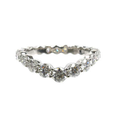 HARRY WINSTON ハリーウィンストン Pt950プラチナ トゥルーリー バンド リング・指輪 WBDPRDVBFT ダイヤモンド 9号 3.3g レディース【中古】【美品】