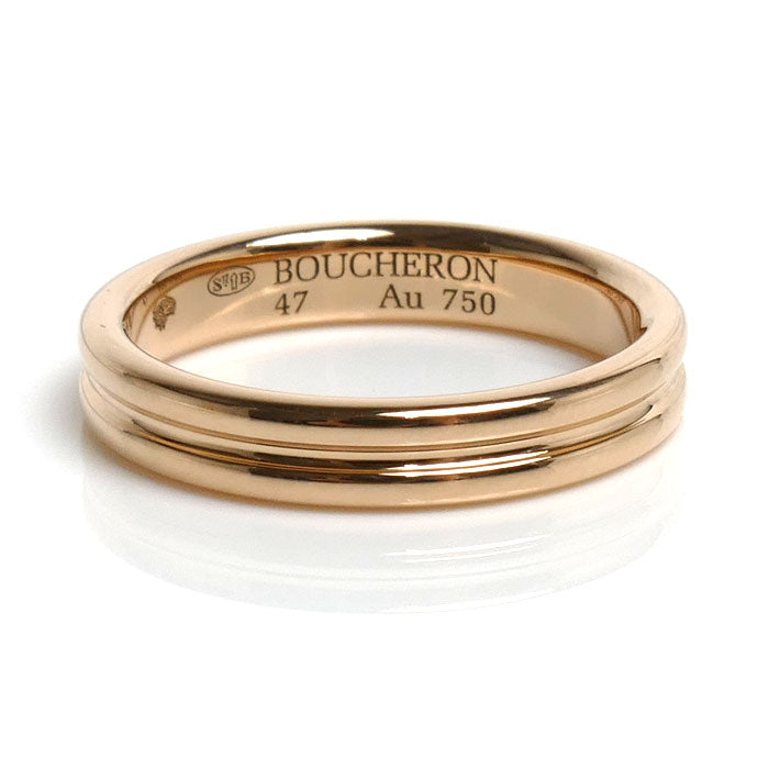 Boucheron ブシュロン K18PG ピンクゴールド ゴドロン リング・指輪 JAL00009 7号 47 3.2g レディース【中古】