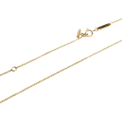 TIFFANY&Co. ティファニー K18YG イエローゴールド Tスマイル ミニ ネックレス 62617683 ダイヤモンド 2.3g 41/46cm レディース【中古】