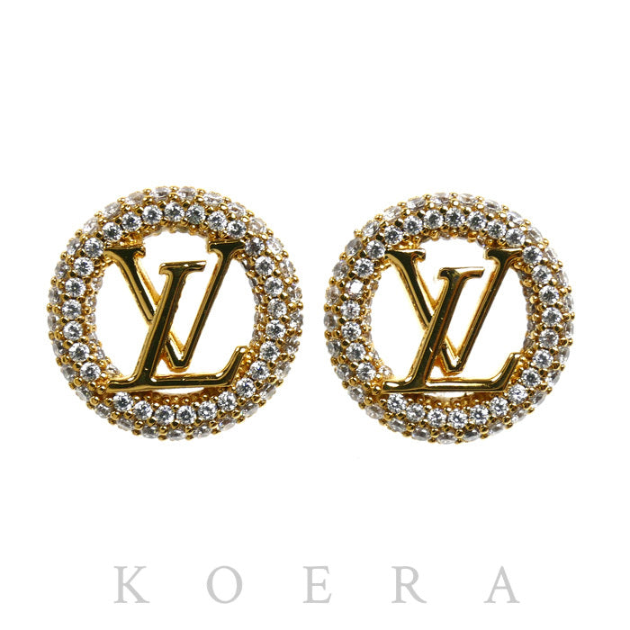 LOUIS VUITTON ルイ・ヴィトン メタル ブックル ドレイユ ルイーズ バイナイト ピアス M00757 TE0233 5.5g レディース【中古】
