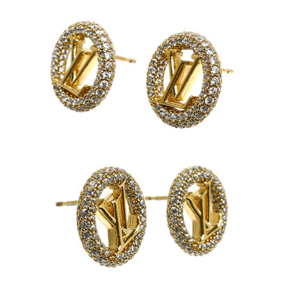 LOUIS VUITTON ルイ・ヴィトン メタル ブックル ドレイユ ルイーズ バイナイト ピアス M00757 TE0233 5.5g レディース【中古】