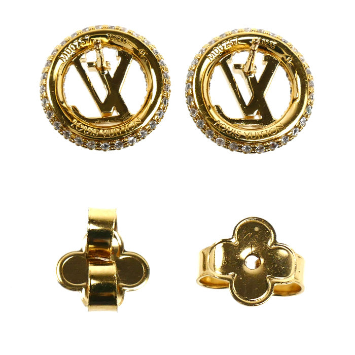 LOUIS VUITTON ルイ・ヴィトン メタル ブックル ドレイユ ルイーズ バイナイト ピアス M00757 TE0233 5.5g レディース【中古】