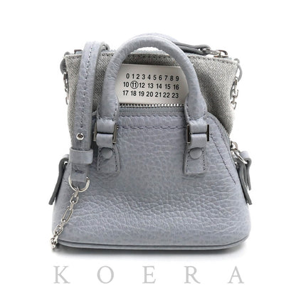 Maison Margiela 5AC クラシック BABY ポーチ チェーンショルダー 2Wayショルダーバッグ Pale Blue SB3WG0025 P4455 T6172 レディース【中古】【美品】