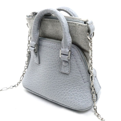 Maison Margiela 5AC クラシック BABY ポーチ チェーンショルダー 2Wayショルダーバッグ Pale Blue SB3WG0025 P4455 T6172 レディース【中古】【美品】