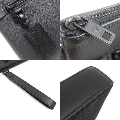 LOUIS VUITTON ルイ・ヴィトン テイクオフ ポーチ クラッチバッグ LVアエログラム ブラック M69837 ICチップ メンズ【中古】【美品】