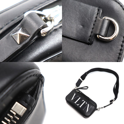 Valentino Garavani ヴァレンティノ・ガラヴァーニ VLTN レザー クロスボディ 2Wayショルダーバッグ ブラック 1Y2B0954WJWONI ユニセックス【中古】