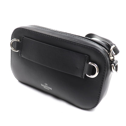 Valentino Garavani ヴァレンティノ・ガラヴァーニ VLTN レザー クロスボディ 2Wayショルダーバッグ ブラック 1Y2B0954WJWONI ユニセックス【中古】