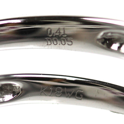 K18WG ホワイトゴールド ミステリー セッティング リング・指輪 ルビー0.41ct ダイヤモンド0.05ct 11号 2.9g レディース【中古】【美品】