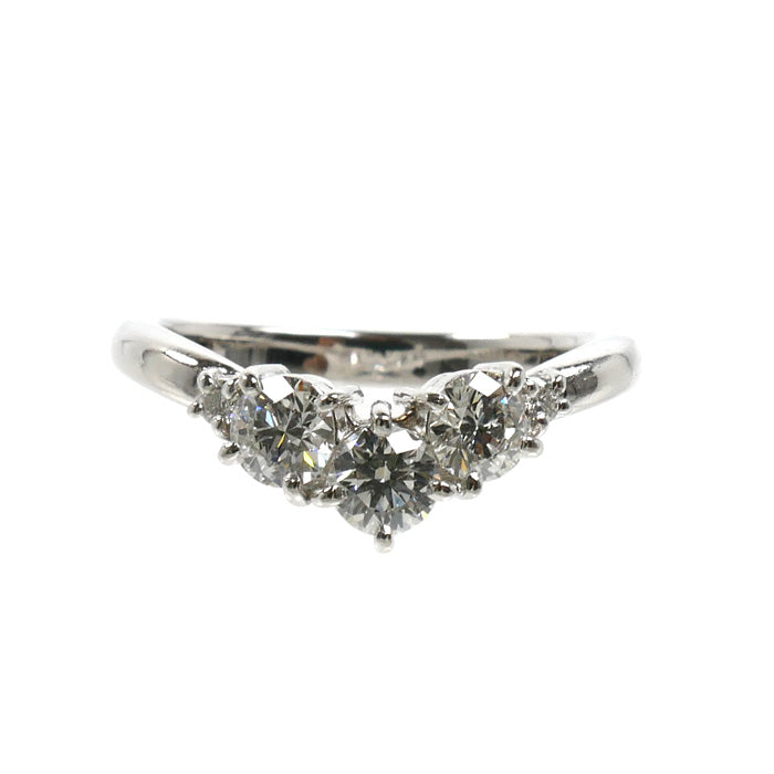 TASAKI タサキ Pt900プラチナ リング・指輪 ダイヤモンド0.68ct 11号 4.5g V字 レディース【中古】