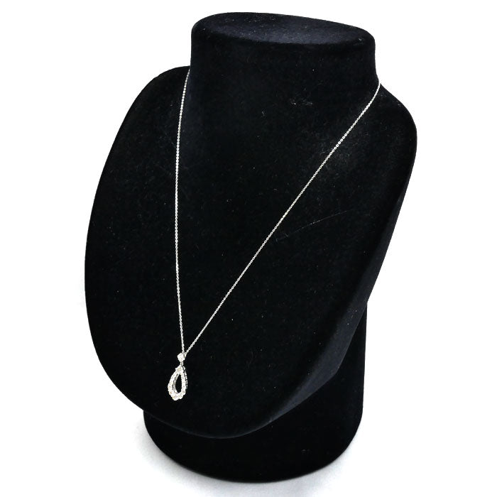 K18WG ホワイトゴールド ネックレス ダイヤモンド0.60ct 3.0g ～45cm フリーチェーン レディース【中古】