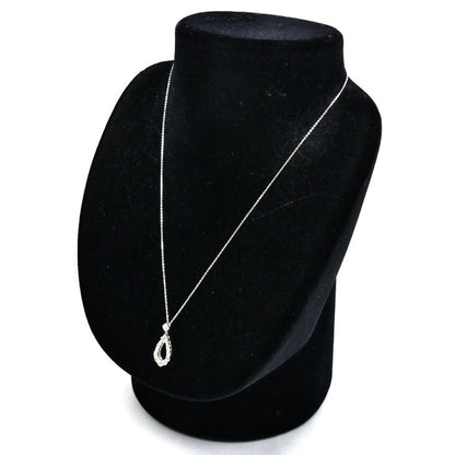 K18WG ホワイトゴールド ネックレス ダイヤモンド0.60ct 3.0g ～45cm フリーチェーン レディース【中古】
