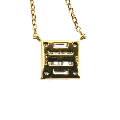 K18YG イエローゴールド ネックレス ダイヤモンド0.20ct 1.8g ～45cm レディース【中古】